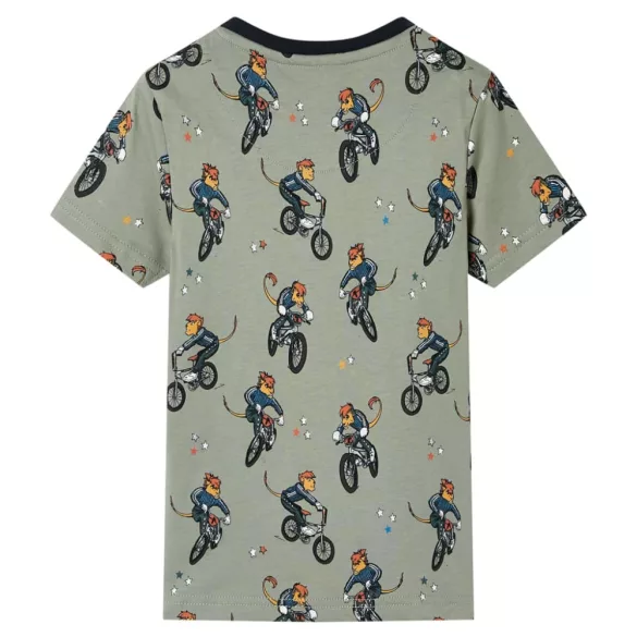 Világos keki rövid ujjú gyerekpizsama 128