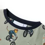 Világos keki rövid ujjú gyerekpizsama 128