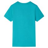 Sötét mentaszínű rövid ujjú gyerekpóló 128