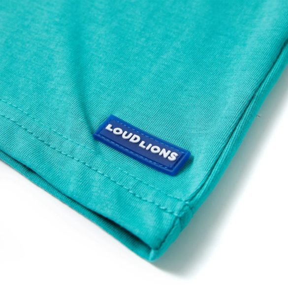 Sötét mentaszínű rövid ujjú gyerekpóló 140