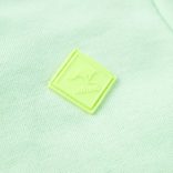 Élénkzöld kapucnis gyerekpulóver cipzárral 116