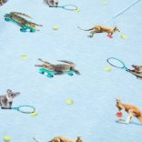 Világoskék melange gyerekpulóver 116