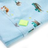 Világoskék melange gyerekpulóver 116