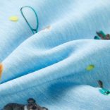 Világoskék melange gyerekpulóver 116