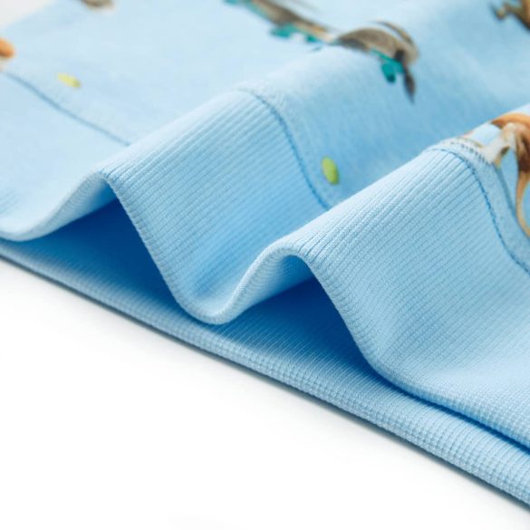 Világoskék melange gyerekpulóver 128