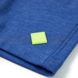 Kék melange gyerekrövidnadrág húzózsinórral 128