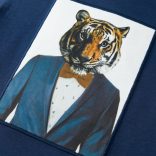 Sötétkék rövid ujjú gyerekpóló 128