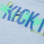 Halvány kék melange gyerekpulóver 116