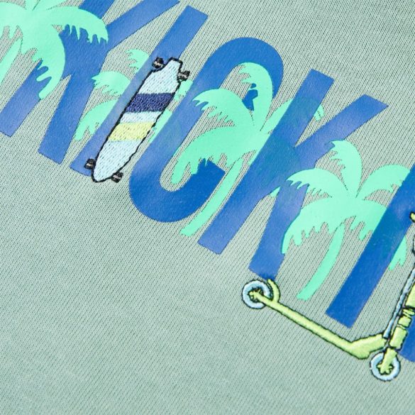 Világos keki gyerekpulóver 116