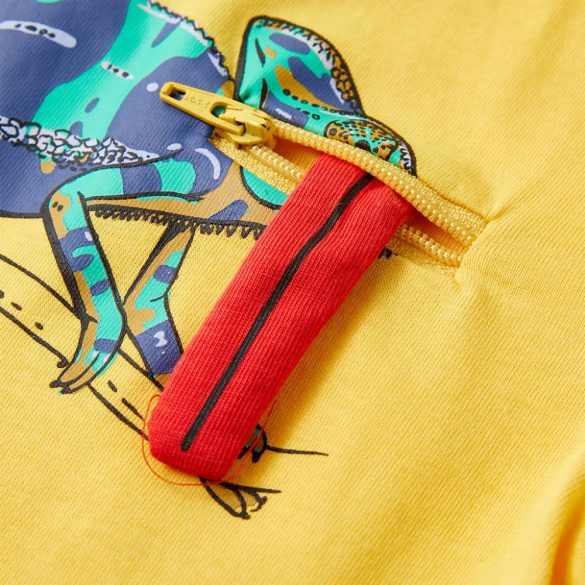 Világos okker rövid ujjú gyerekpóló 104