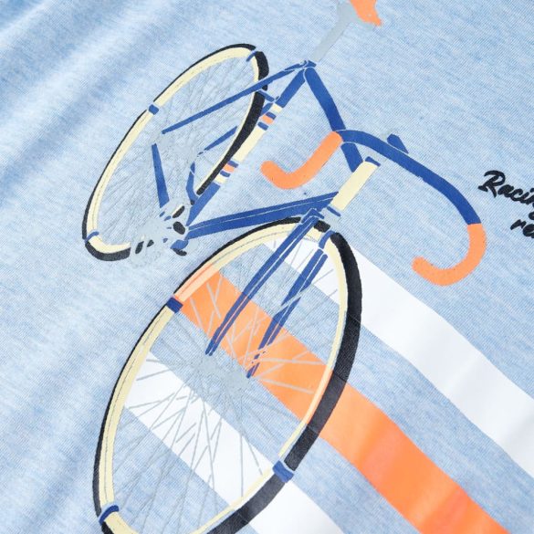 Halványkék melange gyerekpóló 128