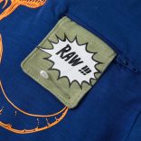 Sötétkék rövid ujjú gyerekpóló 140