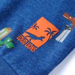 Sötétkék melange gyerekpulóver 116