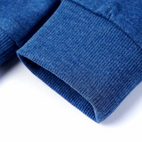 Sötétkék melange gyerekpulóver 116