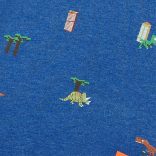 Sötétkék melange gyerekpulóver 128