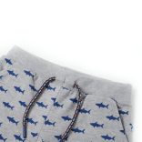 Világosszürke melange gyerekrövidnadrág húzózsinórral 116