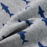 Világosszürke melange gyerekrövidnadrág húzózsinórral 116