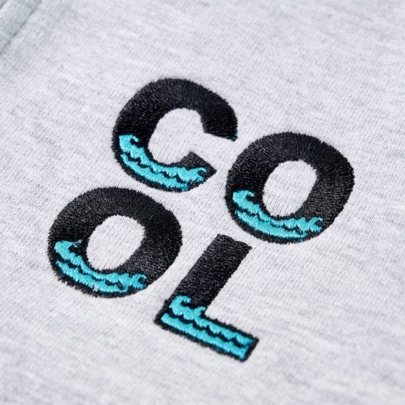 Szürke kapucnis gyerekpulóver cipzárral 92