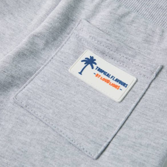 Szürke gyerekrövidnadrág húzózsinórral 140