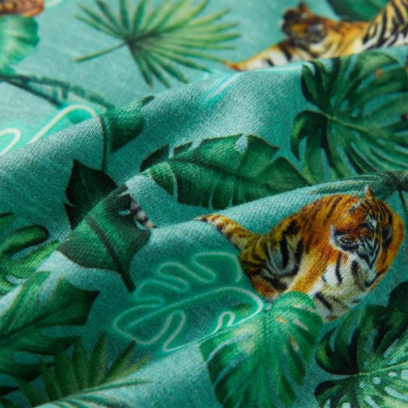 Világoszöld melange gyerekpulóver 128