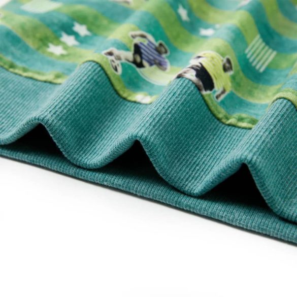 Világoszöld melange gyerekpulóver 116