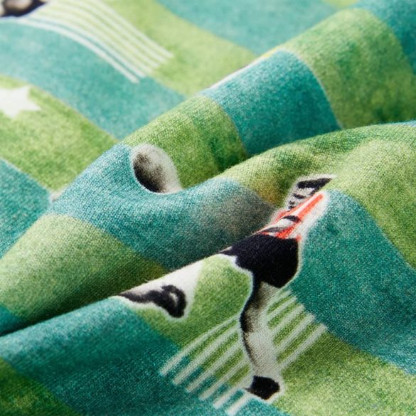 Világoszöld melange gyerekpulóver 140