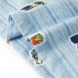 Vegyes kék gyerekpóló 128