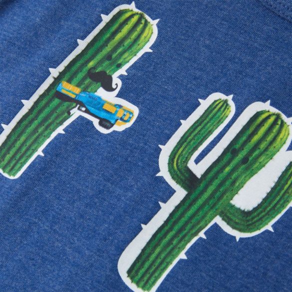 Sötétkék melange gyerek felső 128