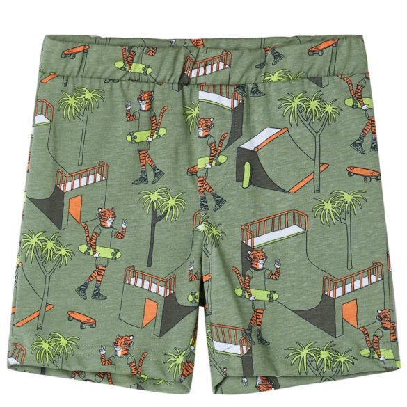 Világos keki rövid ujjú gyerekpizsama 116