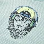 Világos mentaszínű csíkos gyerekpóló 104