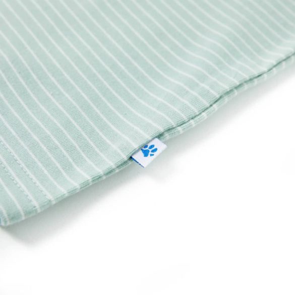 Világos mentaszínű csíkos gyerekpóló 128