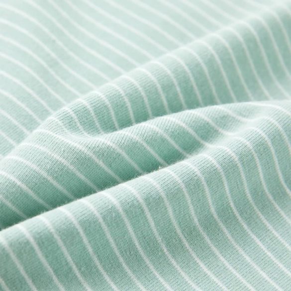 Világosmenta színű csíkos gyerekpóló 140