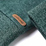 Sötétzöld melange gyerekpulóver 92