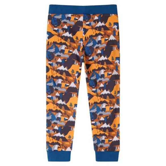 Konyak színű hosszú ujjú gyerekpizsama 116