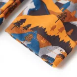 Konyak színű hosszú ujjú gyerekpizsama 116