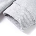 Szürke melange és narancs kapucnis gyerekpulóver 92