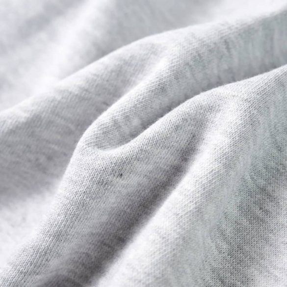 Szürke melange és narancs kapucnis gyerekpulóver 116