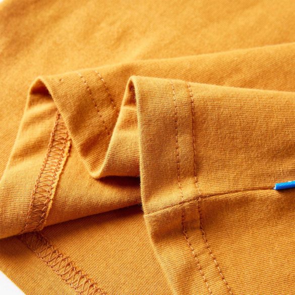 Sötét okker hosszú ujjú gyerekpóló 92