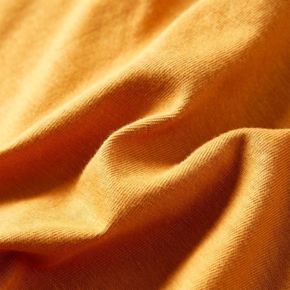 Sötét okker hosszú ujjú gyerekpóló 92