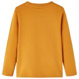 Sötét okker hosszú ujjú gyerekpóló 104