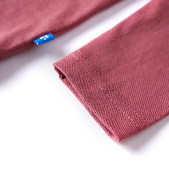 Sötét piros hosszú ujjú gyerekpóló 116