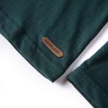 Sötétzöld hosszú ujjú gyerekpóló 116