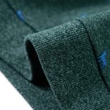 Sötétzöld melange gyerekpulóver 116