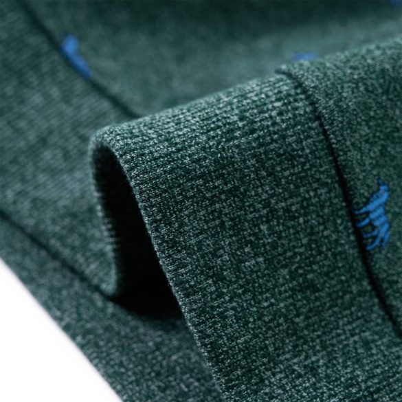 Sötétzöld melange gyerekpulóver 116