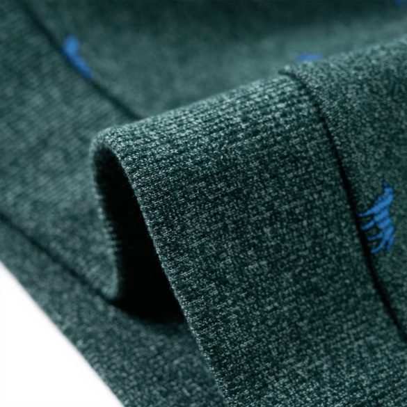 Sötétzöld melange gyerekpulóver 128