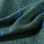 Sötétzöld melange gyerekpulóver 140