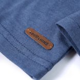 Kék melange hosszú ujjú gyerekpóló 128