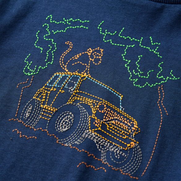 Tengerészkék hosszú ujjú gyerekpóló 116