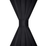 2 db fekete sötétítőfüggöny nyílással 135 x 245 cm