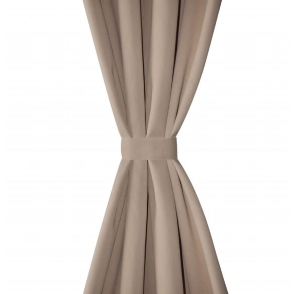 2 db krémszínű sötétítőfüggöny fémkarikákkal 135 x 245 cm